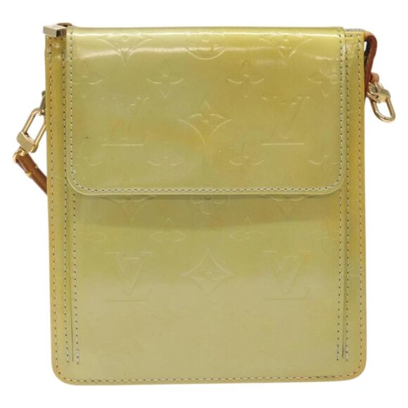 LOUIS VUITTON Monogram Vernis Motto Accessory Pouch Gris M91030 LV Auth